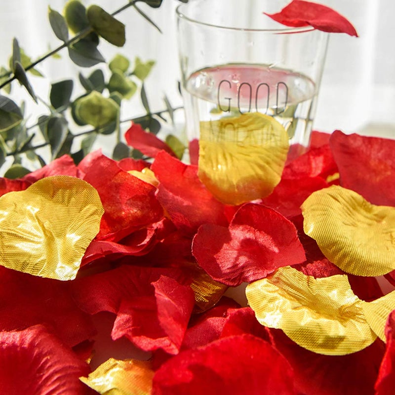 Neo LOONS 1000 Pcs Artificial Silk Rose Petals Decoration Wedding Party Color Gold - Image 3